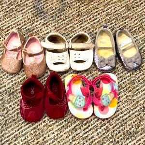 Lot of Baby Girls Slip on Shoes